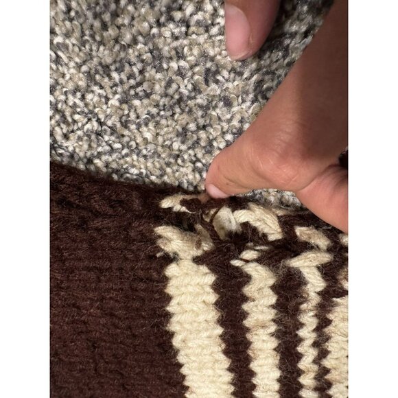 Vintage Full Zip Knit Thunderbird Sweater Brown - Picture 6 of 8